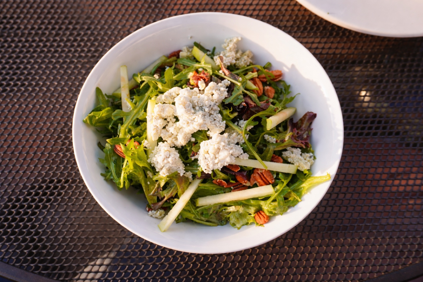 Sophia's salad with mixed greens, gorgonzola, apples, and pecans